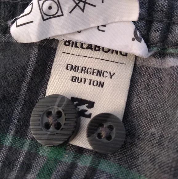 Men's Billabong Coastline Flannel Button Up Shirt, Size Large, - Picture 12 of 13